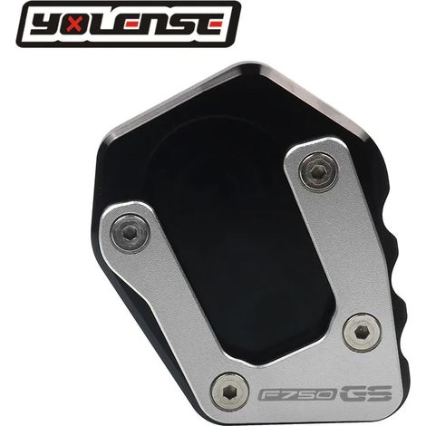 (Noir - F750GS) NOUVEAU 2020-2023 Compatible avec BMW F750GS, F750, F850 GS et F850GS - Béquille latérale extensible - Plaque de support - Puissance maximale (1/4)