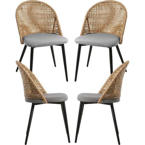Packs Sillas Comedor - Pack 4 Sillas Torsa - Gris oscuro (1/5)