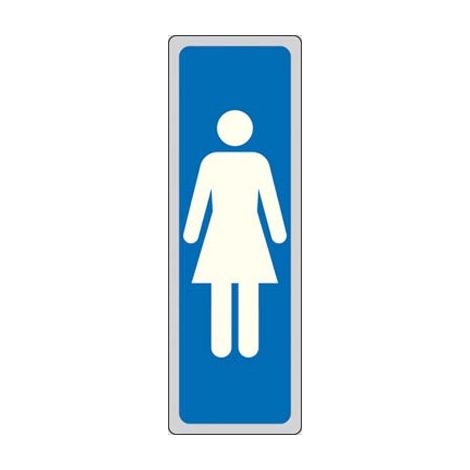 TARGA SEGNALETICA ADESIVA DONNE - VINILE CM 15X5- 10 pezzi