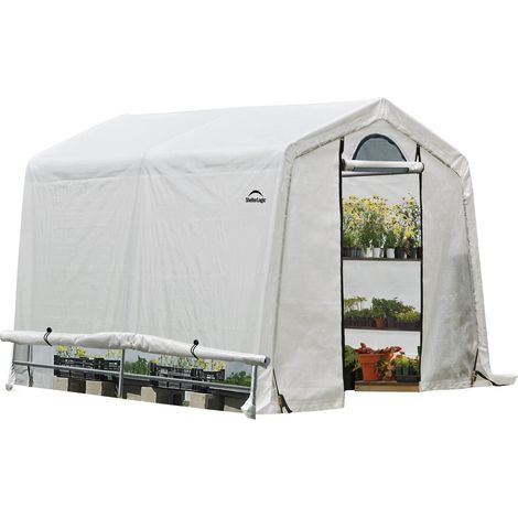 ShelterLogic Foliengewächshaus Weiß 240x240x240 cm (1/5)