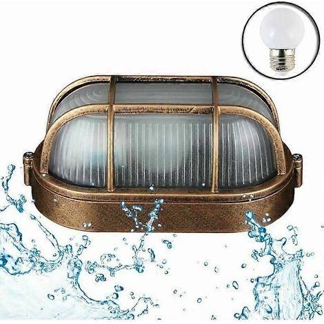 Apliques D'extrieur Lampe Murale Industrielle Rtro Lampe De Bateau Ovale hublot Lampe, elliptique Plafonnier Apliques clairage Luminaire, Pour lIntrie