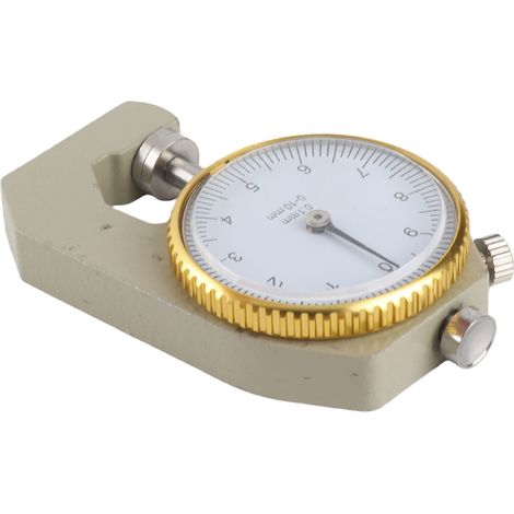 Dickenmessgerät mit Skala und flachem Kopf für pflanzlich gegerbtes Leder, DIY-Messwerkzeug 0-10 mm (1/5)