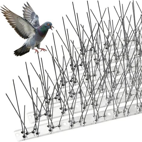 Piquets Anti Oiseaux de 1 m, piquets Anti Pigeons en Acier Inoxydable pour toits, Jardins et fenêtres, Protection Anti Oiseaux en Acier Inoxydable Contre Les Corbeaux (1/5)