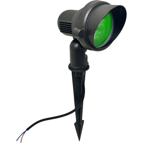Faretto a led da esterno per giardino orientabile 5w luce Verde con picchetto lampada proiettore spot Impermeabile (1/4)