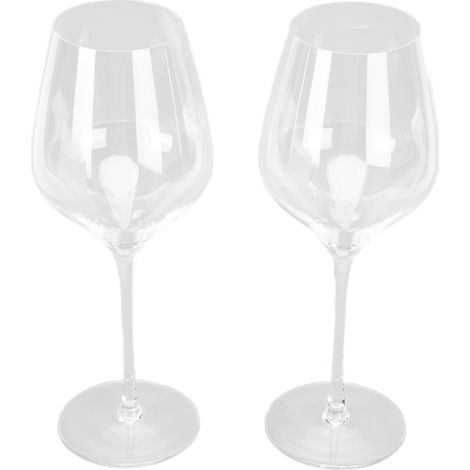 Ensemble de 2 verres à vin en cristal transparent de 630 ml, pour la maison, l'hôtel et le restaurant. (1/5)