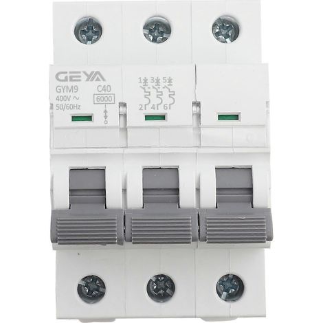 GYM9-C65 Leitungsschutzschalter 3-polig 230/400 V AC 50/60 Hz IP20 Fehlerstromschutzschalter