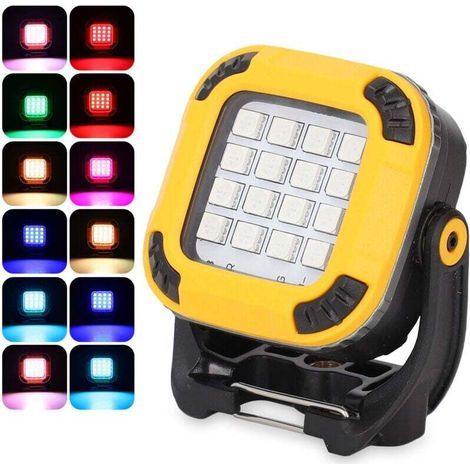 Lampada da lavoro ricaricabile COB, mini lampada portatile da campeggio, torcia impermeabile, base magnetica, per campeggio/emergenze/riparazioni (1/4)