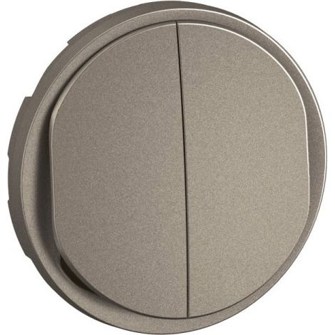 Legrand CT3001 Double push button cover plate, illuminated, Céliane - titanium