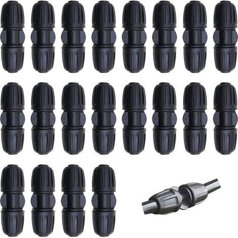 Accessori per irrigazione a goccia, 20 pezzi di tubo per irrigazione a goccia da 1/2 pollice, connettore per irrigazione a goccia tipo I, accessori per irrigazione a goccia da 16 mm per giardino e pat (1/4)