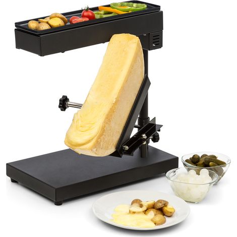 Appenzell Peak Appareil à raclette avec grill 1000W thermostat - noir