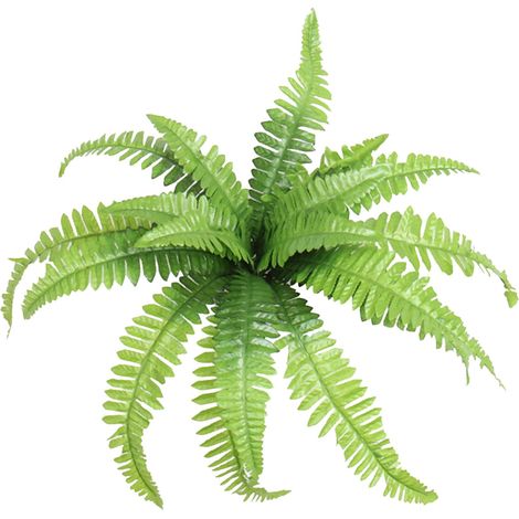 Feuilles De Fougère Artificielles - Plantes Synthétiques En Plastique Et Tissu Soyeux - Pour Décoration Intérieure Extérieure Jardin Véranda Bureau - Hauteur 90 Cm - 1 Pièce (1/5)