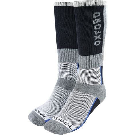Chaussettes thermiques longues Oxford noires, pointures 37 à 43, pour l'automne/hiver