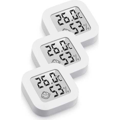 Mini Thermomètre hygromètre numérique d'intérieur haute précision Indicateur de niveau de confort (1/4)