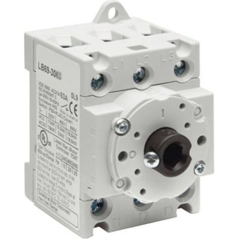 Interrupteur sectionneur 3P 40A fond d'armoire - Fixation rail DIN - IMO (1/2)