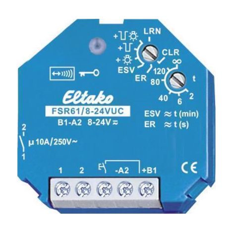 FSR61/8-24V UC Eltako senza fili Attuatore interruttore Da incasso Potenza di commutazione (max) 2000 W Raggio di azion