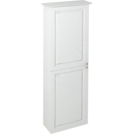 Meuble de rangement VIOLETA 40x140x20cm, gauche, blanc semi-brillant (1/2)