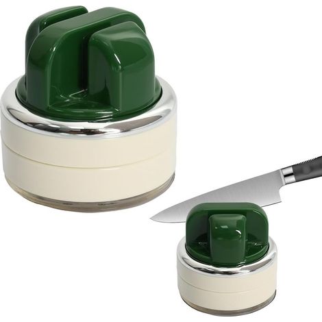 Aiguiseur Couteaux à Ventouse Affuteur de Couteaux Manuel Aiguiseur Couteau Vert Professionnel Knife Sharpener Ustensiles de Cuisine (1/5)