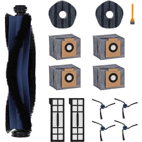 Kit d'accessoires de rechange pour aspirateur robot Omni X10 Pro : lingette de nettoyage, sac à poussière, brosse rotative, filtre, brosse latérale (1/5)