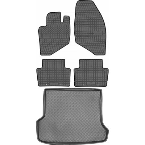 Volvo V70 II Kombi (2000–2007) – Set: Gummifußmatten + Kofferraummatte (1/5)