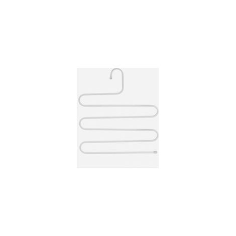 (14,17 x 14,17 pouces, lot de 2, blanc) S-Type en acier inoxydable vêtements pantalons cintres placard rangement organisateur pour pantalons jeans écharpe à suspendre (1/4)