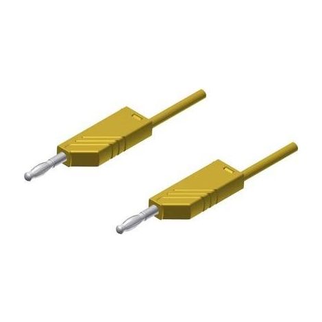 Hirschmann Test & Measurement MLN 25/2,5 GE Cavo di misura Spina a banana 4 mm Spina a banana 4 mm 25.00 cm Giallo 1 pz
