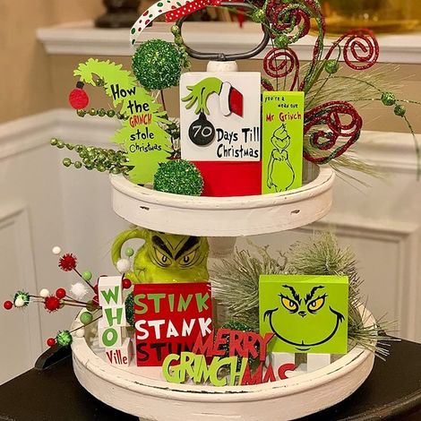 6 pièces Décoration de Noël, Panneau en bois motif sapin, Style ferme, Hauteur 10-15cm, Pour étagère et table (1/5)