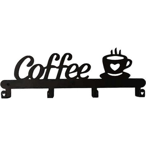Wandmontiertes Tassenregal für die Küche, bietet Platz für 4 Tassen und eignet sich für Zuhause, Restaurant oder Café.