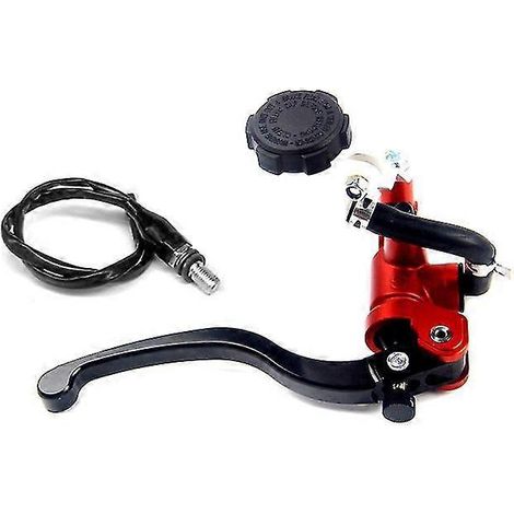 Interface de tuyau de pompe de frein et d'embrayage universelle pour moto, radiale, 17,5 mm, maître-cylindre 22 mm pour Vespa, Hyosung, Sherco, Honda - Rouge, côté droit (1/5)