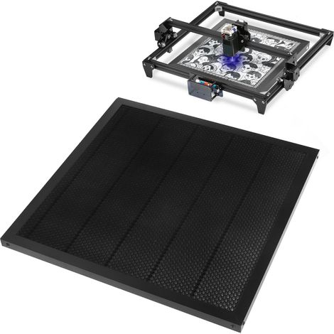 Table de travail en nid d'abeille 500500 mm pour machines de gravure CNC : panneau de travail en nid d'abeille pour une découpe de bord lisse, une dissipation rapide de la chaleur et une protection du (1/5)
