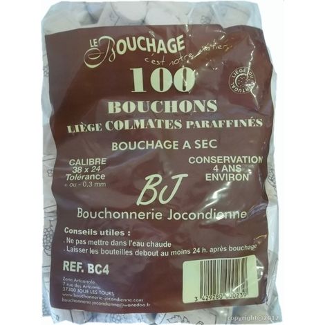BOUCHONNERIE JOCONDI - Bouchon cylin.38x24colmat.sac100