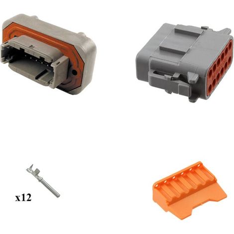 Kit Connecteur DTM15 series femelle 12 Voies PCB