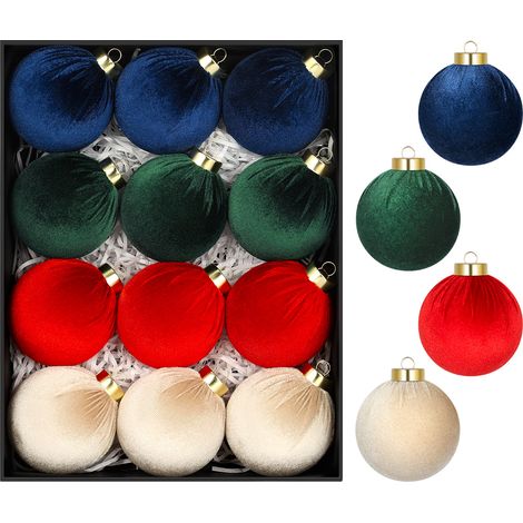 StarryLights Weihnachtskugel-Set – Samtkugeln in eleganten Farben (1/5)