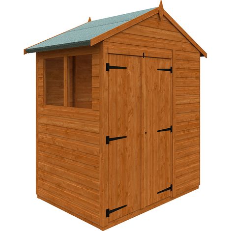 4x6 Flex Apex Double Door 12mm Flex - L123.8 x W175 x H213.5 cm - Solid Wood/Softwood/Pine - Burnt Orange