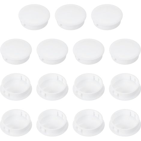 15 Pièces 38 mm/1-1/2 Bouchons en Plastique Blanc (1/5)