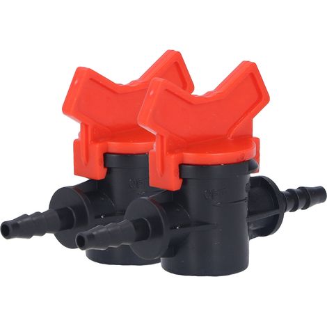 2 Stück Durchflussregler aus ABS-Kunststoff, Flüssigkeitskontroll-Absperrventil für Wasserpumpen, gerades Durchgangsventil, 4 mm Außendurchmesser (1/5)