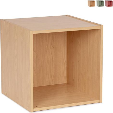 Étagère murale cube multifonction 35x35x35 cm Composite Pro YES - bois neutre (1/5)