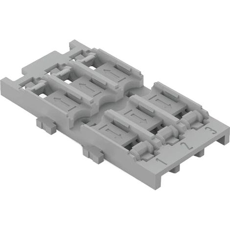 Adaptateur de fixation encliquetable pour rails de montage sans décharge de traction pour 3 connecteurs