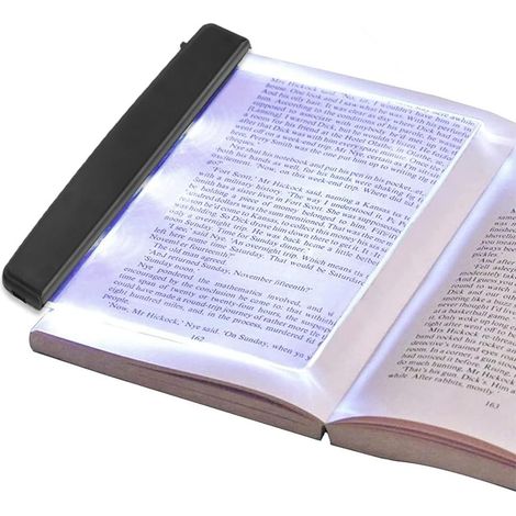 Lampe de Livre à Plaque Plate à LED, veilleuse de Lecture Lampe LED de Protection oculaire Portable pour Lampe de Chambre à Coucher intérieure