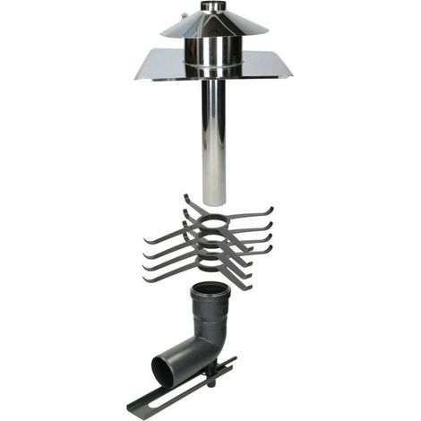 Set de base système de conduit de fumée monoparoi Ø 80 pour pour