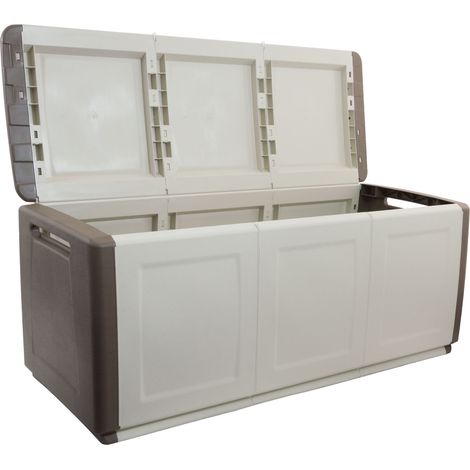 Baule Portatutto in Polipropilene - Multiuso e Capiente - Misure: cm 138x53x57h - Colore: Tortora/Ecru