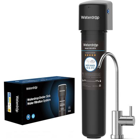 15UB Système de Filtre à Eau Sous Évier avec Robinet Dédié, 60K Litres de Filtration d'Eau de Grande Capacité, Réduit 99,99% le Plomb, le Chlore, le Mauvais Goût (1/5)