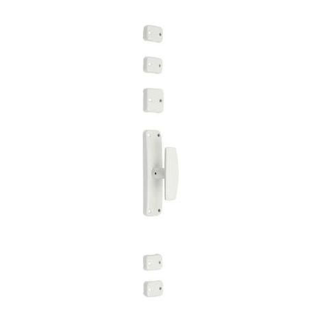 Crémone acier en applique pour menuiserie bois EN APPLIQUEA BOUTON EPOXY N°3 - époxy blanc ral 9016 - bouton - MAP INDUSTRIES
