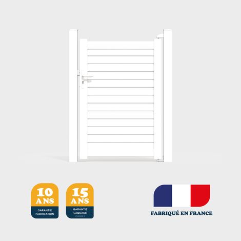 Portillon prêt à poser AZYR Blanc 9016 L104 cm X 139cm en aluminium BELTY (1/4)