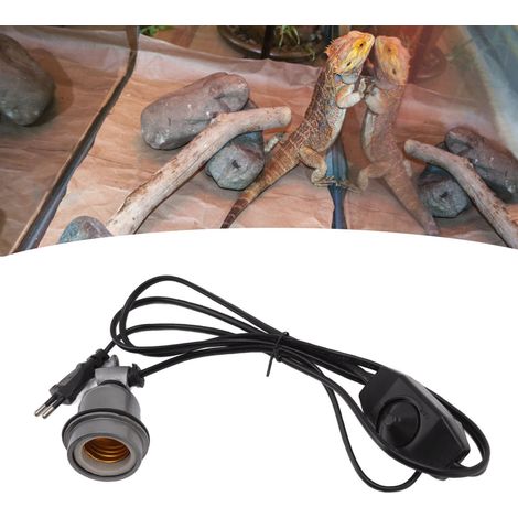 Douille chauffante pour animaux E27 avec coque en alliage résistant à haute température, pour reptiles et tortues (1/5)