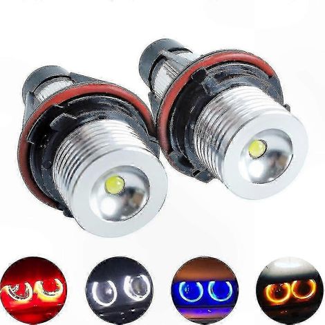 2 LED-Angel-Eyes-Lampen für BMW E39, E53, E60, E61, E64, E65, E87, kompatibel mit 525i, 530i, 545i und M5, weiße Halo-Beleuchtung, direkter Austausch, 2er-Set (1/5)
