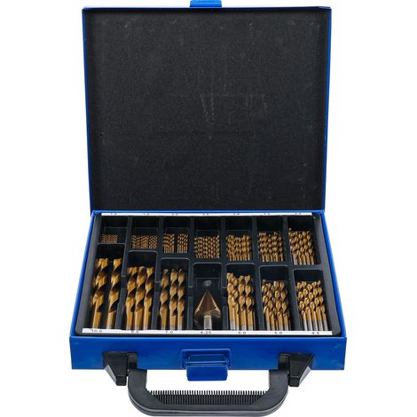 BGS Spiral- und Stufenbohrer-Satz HSS Titan nitriert 1 - 10 mm, 119-tlg.