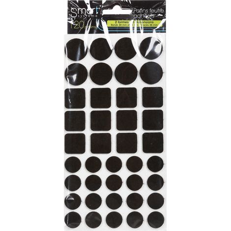 Set mit 120 Filz-Möbelgleitern, SCHWARZ (1/5)