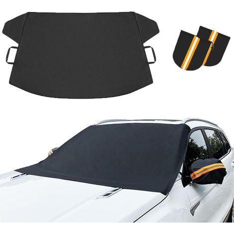 Couverture de neige pour pare-brise de voiture sans rétroviseur, anti-neige, anti-soleil, anti-poussière, adaptée à la plupart des voitures/SUV (1/4)