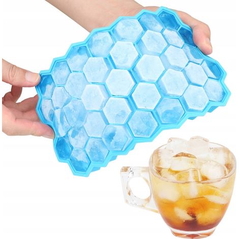 Grande stampo esagonale in silicone per gelato con coperchio