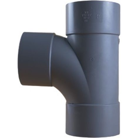 Té pied de biche PVC 87°30 Femelle Femelle Ø100 - First Plast (1/5)